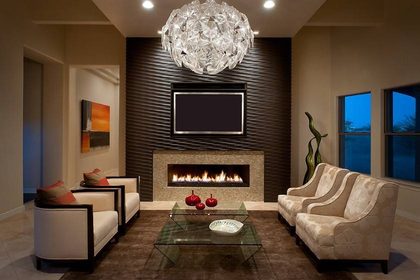 Wall Mounted Fireplace Ideas In Living Room